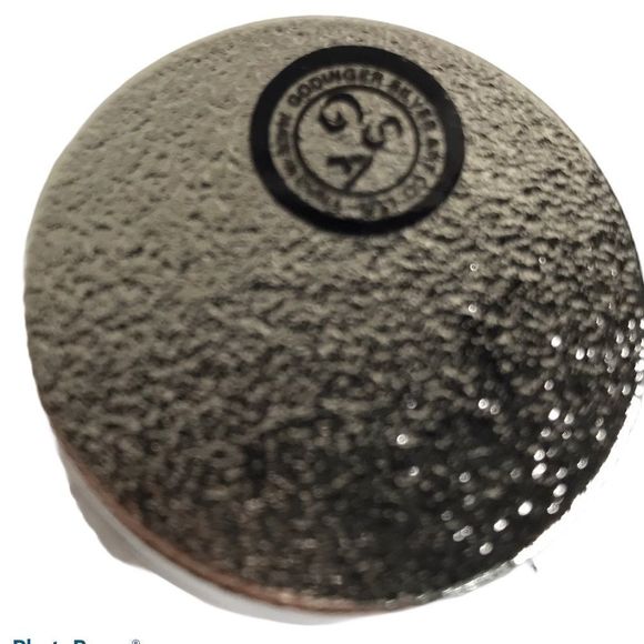 Godinger StainlessSteel Trinket TeddyBear Embossed Baby First Curl Round Box NEW - Picture 4 of 10